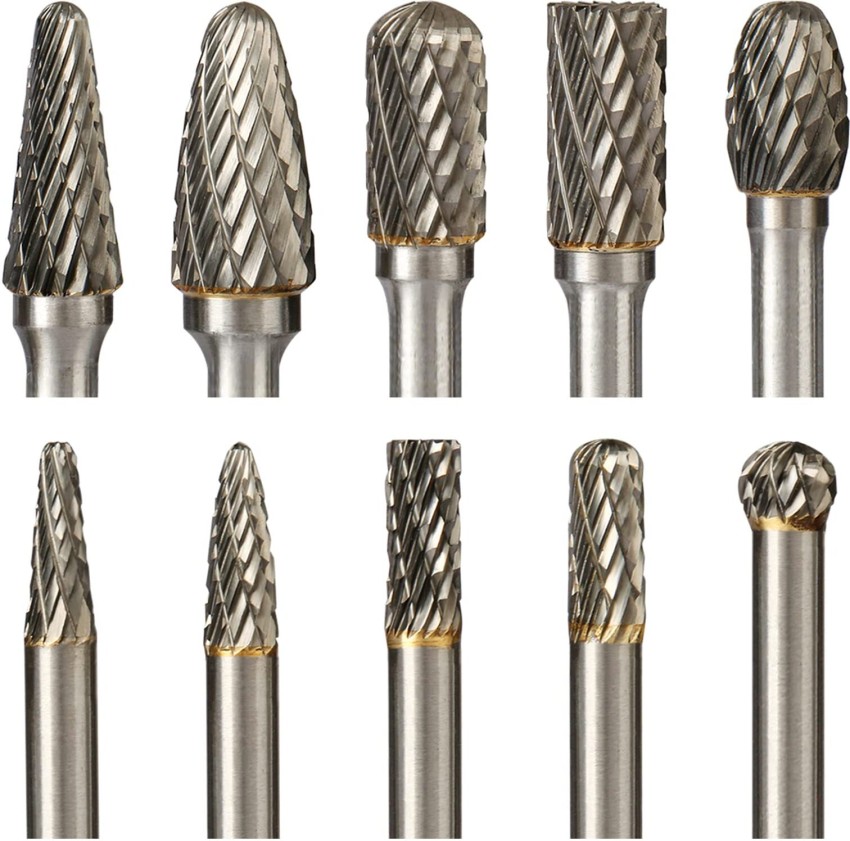 10Pcs 1/8 Wood Carving Engraving Drill Bit Set Milling Cutter For Dremel  Rotary