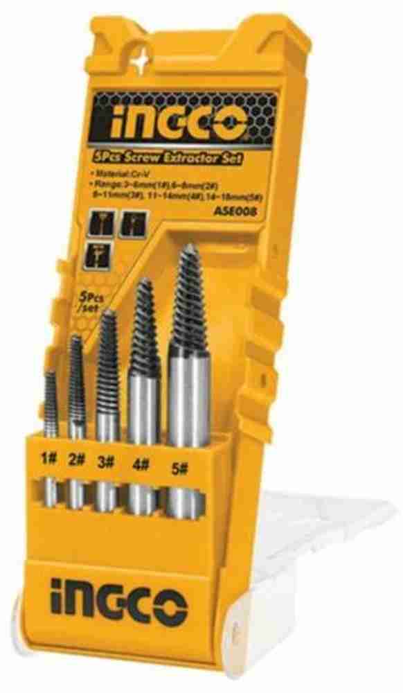 INGCO Screw Extractor Set ASE008 Pack of 5 ASE008 Price in India