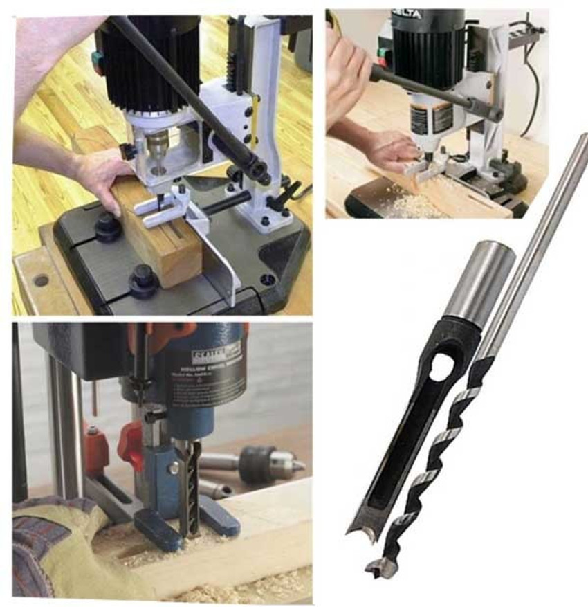 Square hole drill bit set deals