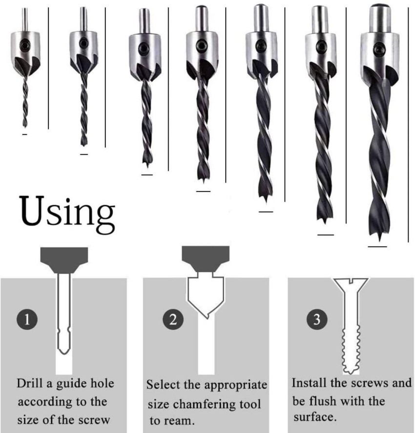 3mm drill bit store with countersink