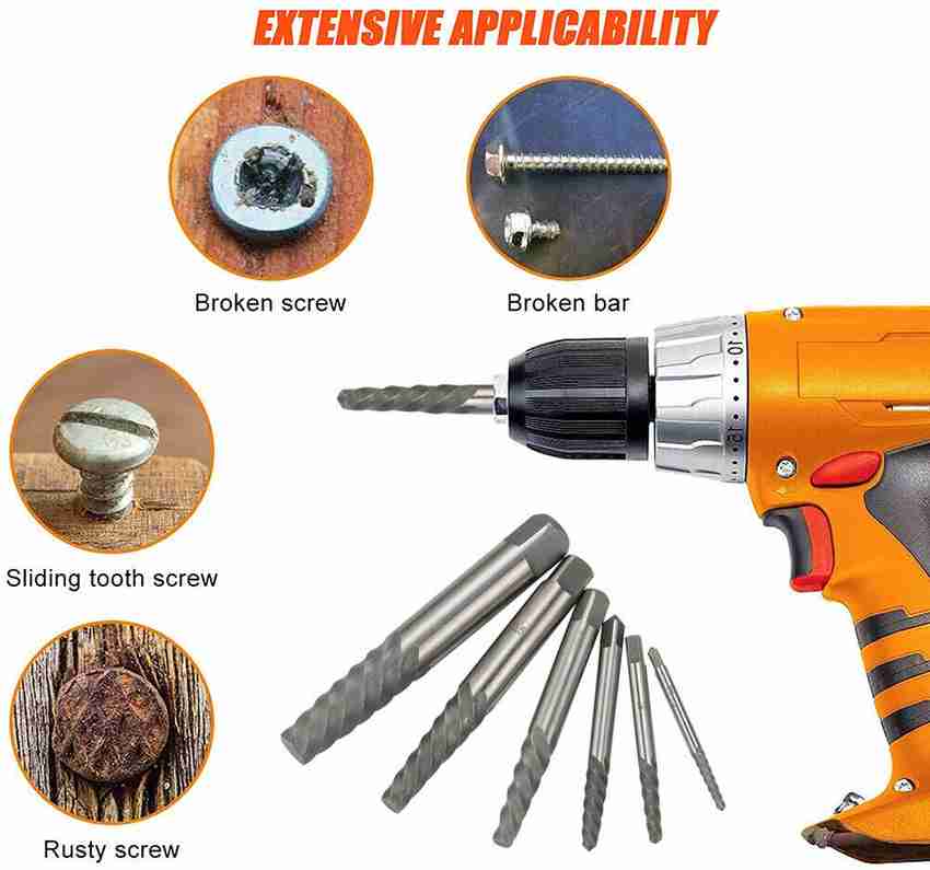 AS TOOL CENTER 11pcs Broken Rusty Screw Bolt Extractor Set to