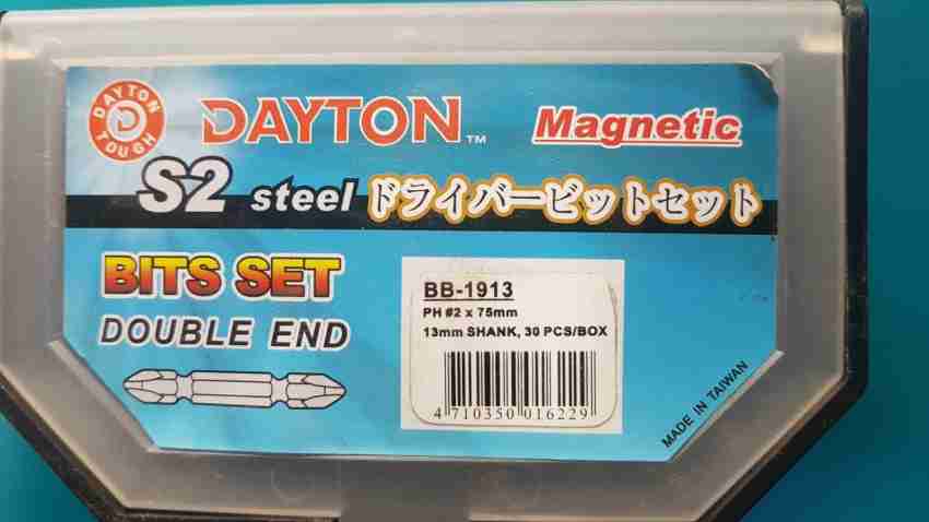 DAYTON 65 MM HEAVY DUTY Magnetic SCREWDRIVER BITS x8pcs Dayton