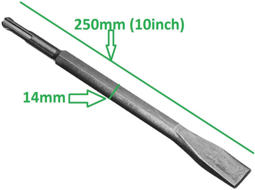 GADGET DEALS Heavy duty 14X250mm Flat SDS Plus hammer drill chisel