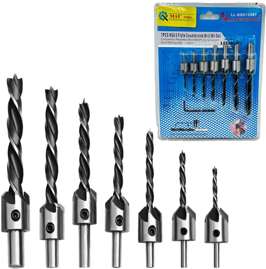 Countersink drill bit online set