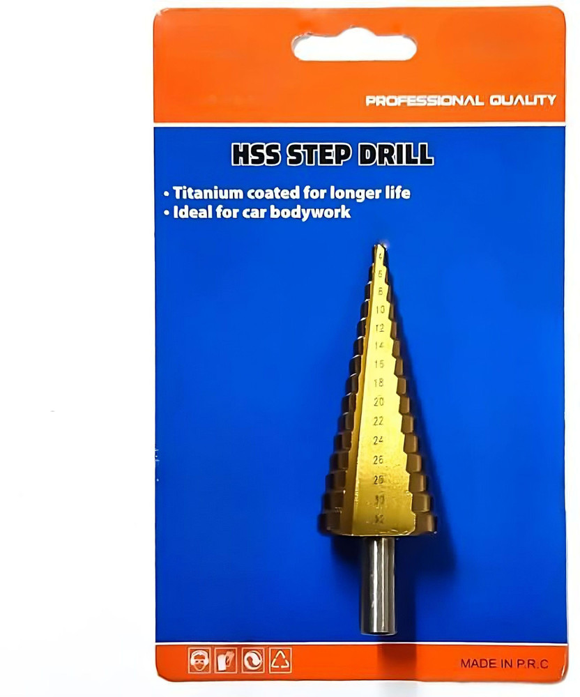 Zenex 4 32mm HSS High Speed Steel Titanium Step Drill Bit Step Cone Cutting Tool Core Drill Bit Steel Wood Working Wood Metal Drilling Step Drill Price in India Buy Zenex 4 32mm
