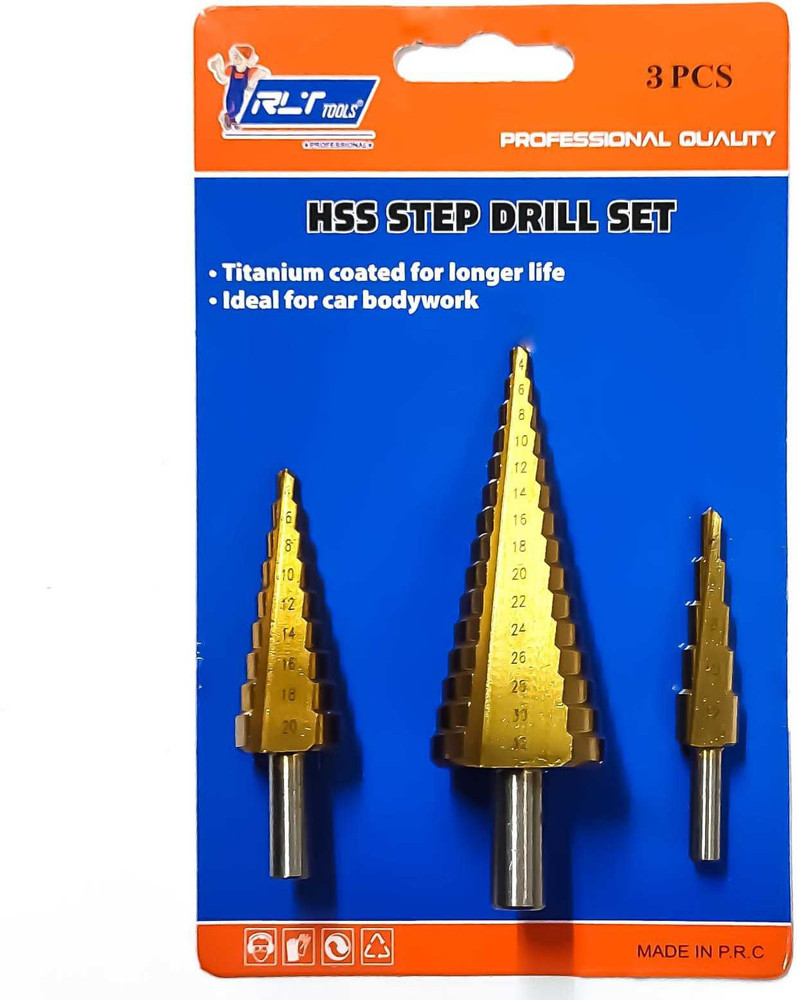 Zenex 4 12mm 4 20mm 4 32mm HSS High Speed Steel Titanium Step Drill Bit Step Cone Cutting Tool Core Drill Bit Steel Wood Working Wood Metal Drilling Step Drill Price in India Buy