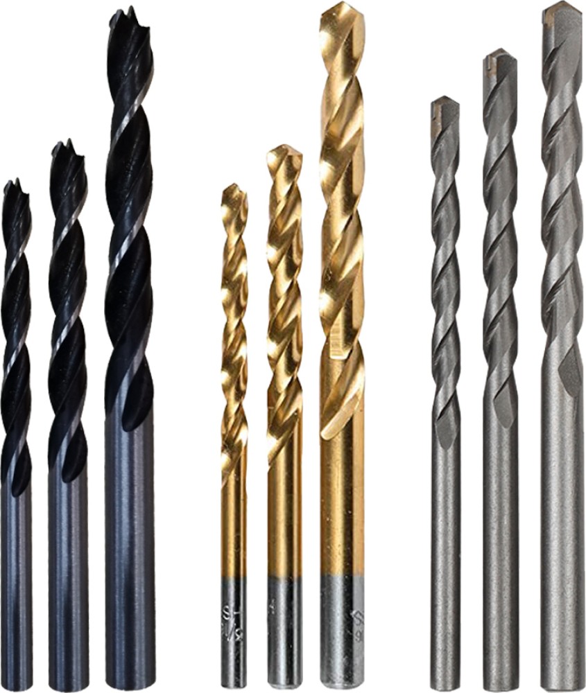 CHESTON Drill Bits 3 Wood 3 Wall 3 Metal Drill Bits Universal for all Drills  Price in India - Buy CHESTON Drill Bits 3 Wood 3 Wall 3 Metal Drill Bits  Universal