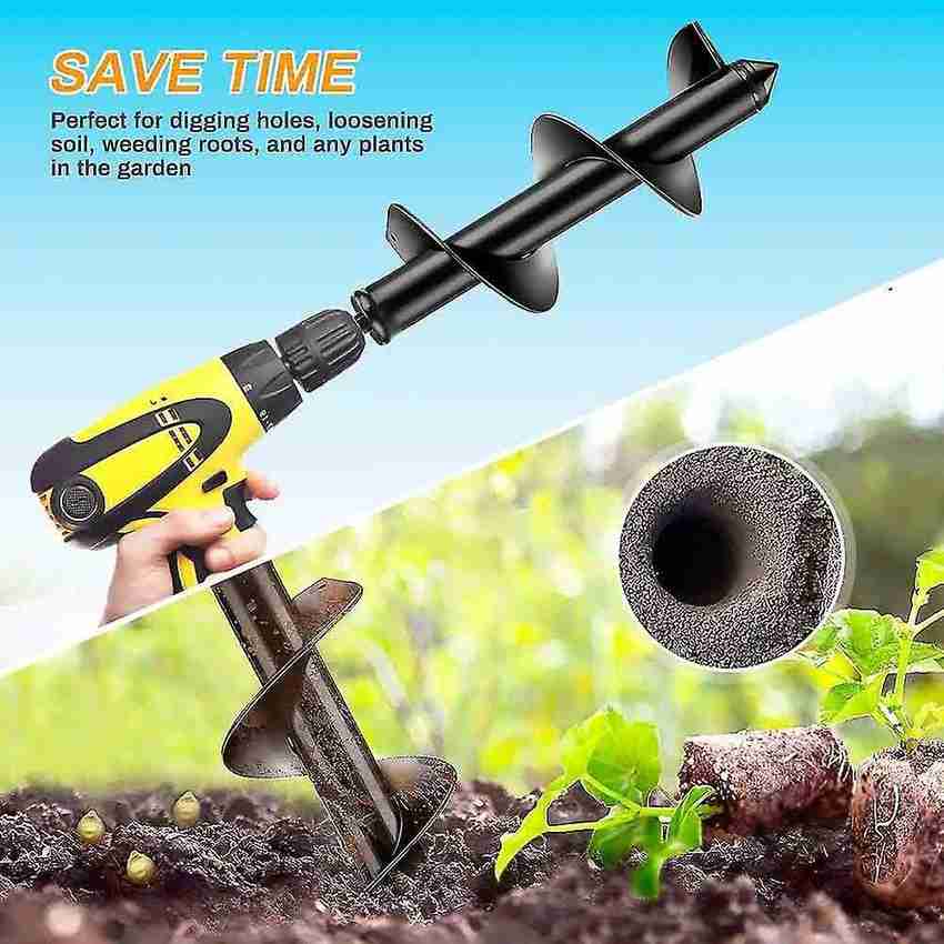 Garden drill outlet digger