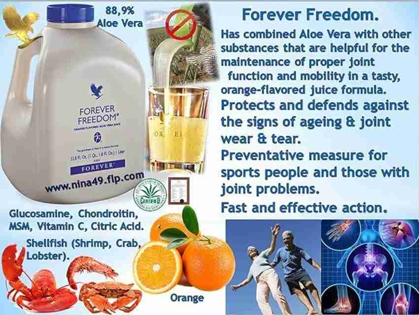 Forever freedom orange flavored aloe vera juice shop