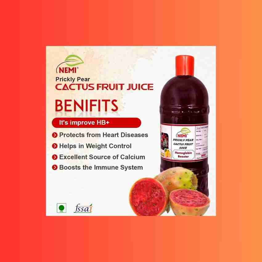 nemi Prickly Pear Cactus Fruit Juice With Hemoglobin Booster Pack of 2 Price in India Buy nemi Prickly Pear Cactus Fruit Juice With Hemoglobin Booster Pack of 2 online at Flipkart
