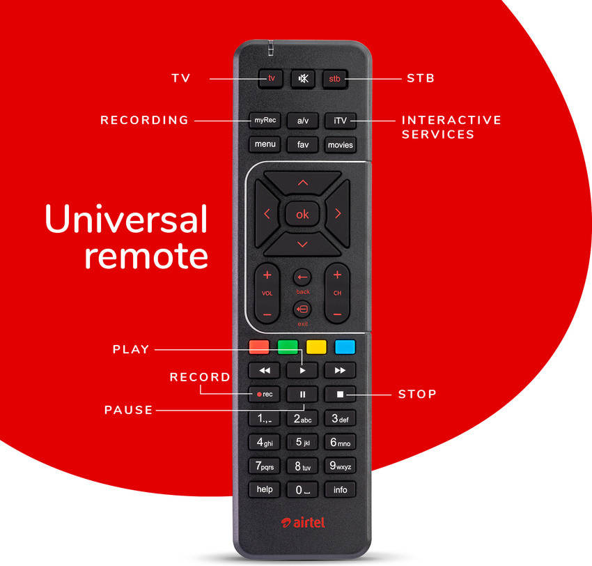 Airtel Digital TV IPL Special HD Set Top Box with 1 Month FTA Pack Free Star Sports Top Up Recording Feature Price in India Buy Airtel Digital TV IPL Special