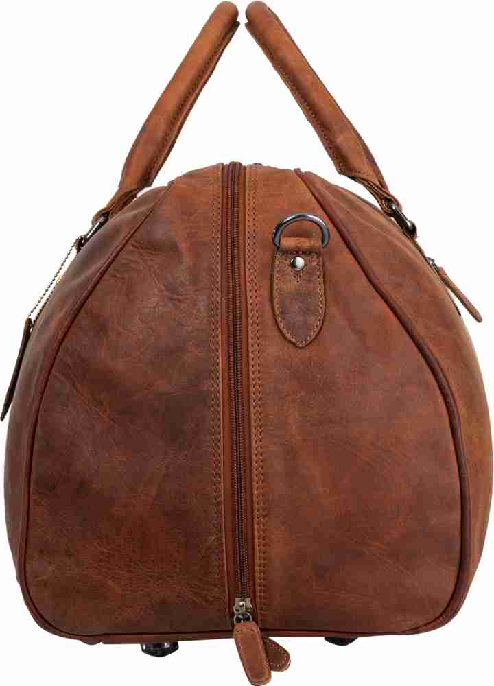 Simple Leather Duffle Bag, Overnight Travel