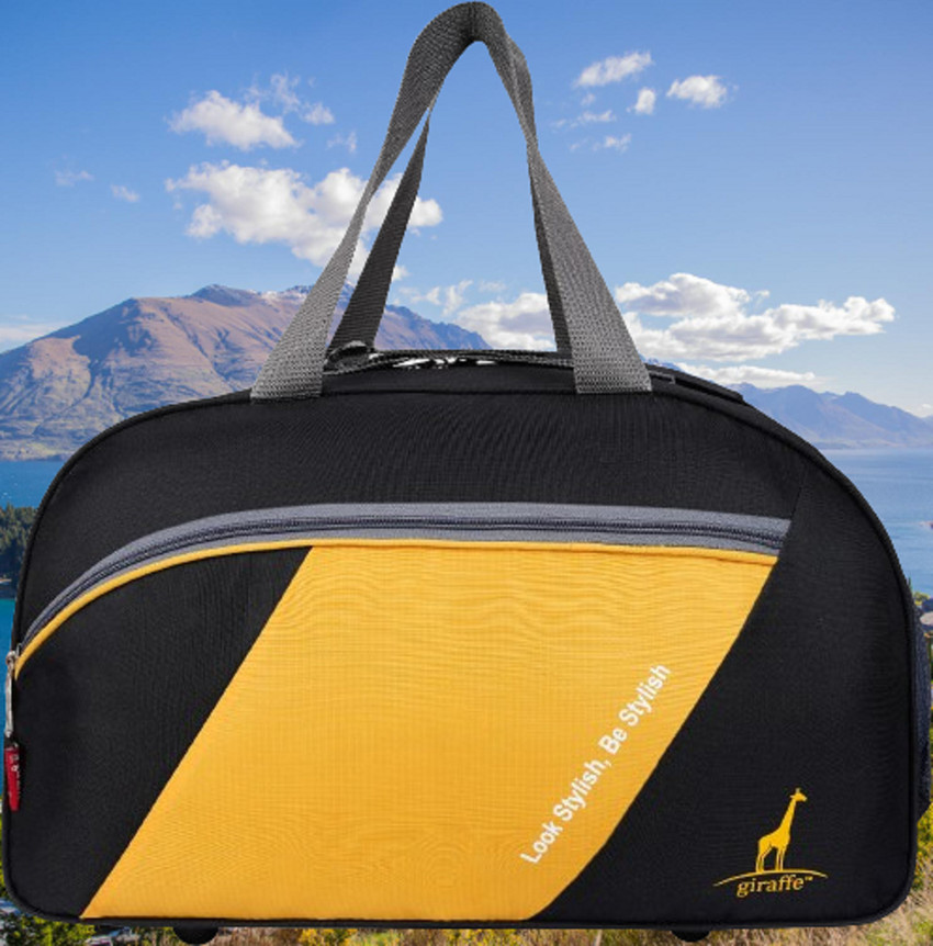 Giraffe Expandable Stylish Trendy Cabin Size Duffle Bag H102 Duffel Without Wheels Black Price in India Flipkart