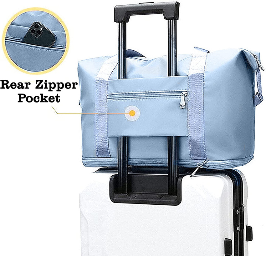 SNDIA Expandable Waterproof Carry Overnight Luggage Bag for