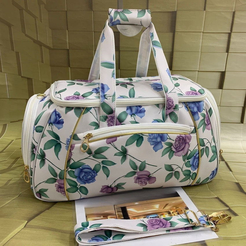 Floral duffle bag sales
