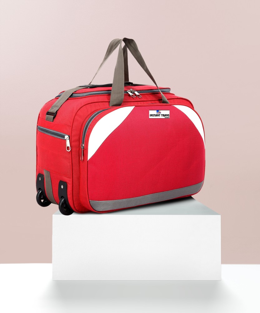 Fyntake Red Duffle Trolley Bag