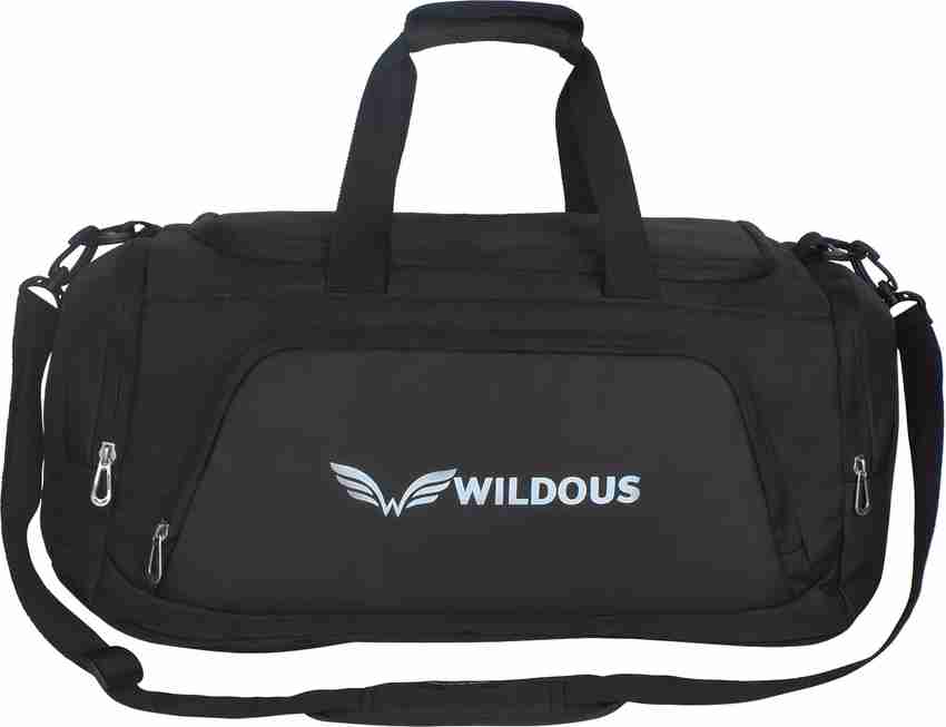 WILDOUS Victor Heavy Duty Travel Duffel Bag with Separate Shoe Compartment Unisex Duffel Without Wheels Black Price in India Flipkart