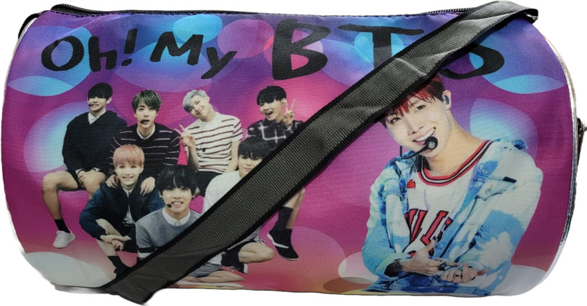Accedo Duffle bags BTS Printed for kids Gym Duffel Bag BTS blue
