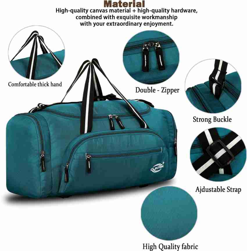 Clinton Lightweight Travel Duffel Bag For Men and Women Aqua Blue