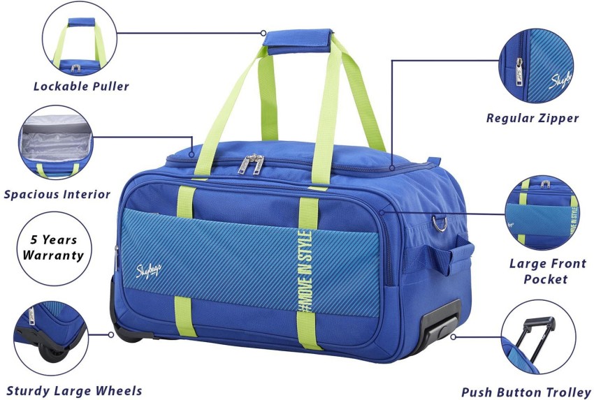 SKYBAGS CULT DFT 52 E BLUE Duffel With Wheels Strolley 52