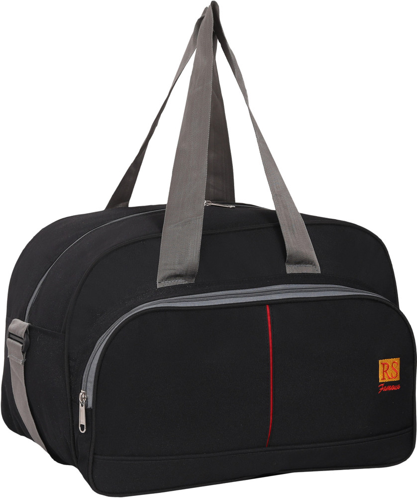 RS Famous luggage 35 L Stylish LightWeight Small Travel Duffel Bag For Men Women Quality Black Duffel Without Wheels Black Price in India Flipkart