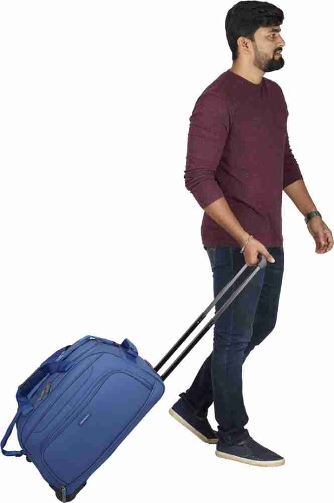 ARISTOCRAT DART DUFFLE TROLLY H 55 BLUE Duffel With Wheels Strolley Blue Price in India Flipkart