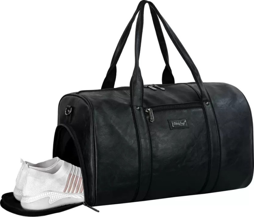 Rugta 35 L Hand Duffel Bag Luxury Leather Duffle Bag Duffel Without Wheels Black Price in India Flipkart