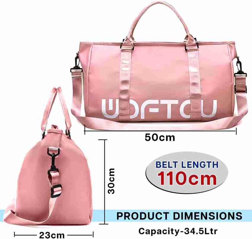 Gym Bag for Men and Women, Small Travel Duffel Bags for Weekender  Overnight, Workout Gym Essentials Bag - Gray pink