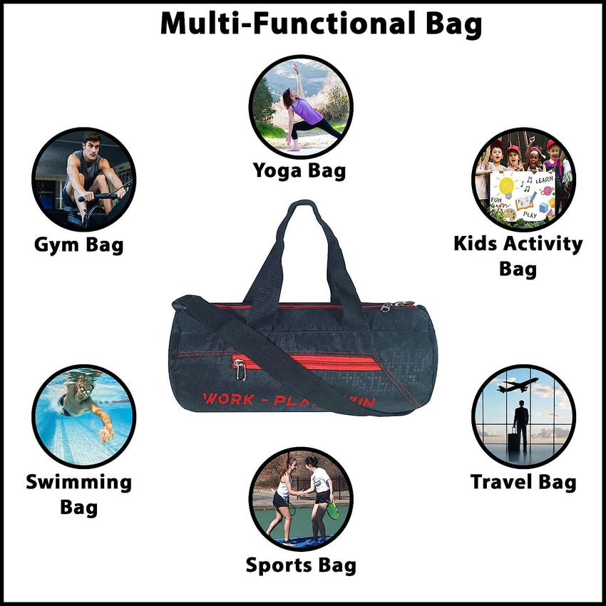 VERTEX Black Duffle Bag Waterproof Swimming Bag Sports Yoga Travel Bag for Men Women Gym Duffel Bag Black Price in India Flipkart