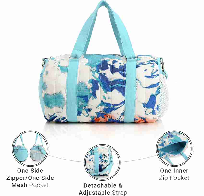 Boho Girl Marina Quilted Duffle Bag for Girls Gym Bag for Women Travel Bag for Women Gym Duffel Bag Blue Price in India Flipkart