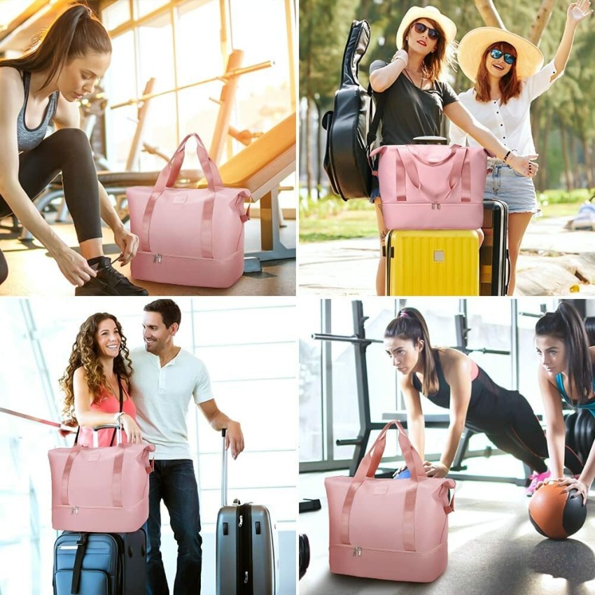 PINK METALLIC DUFFLE BAG – CAUSE For Elegance