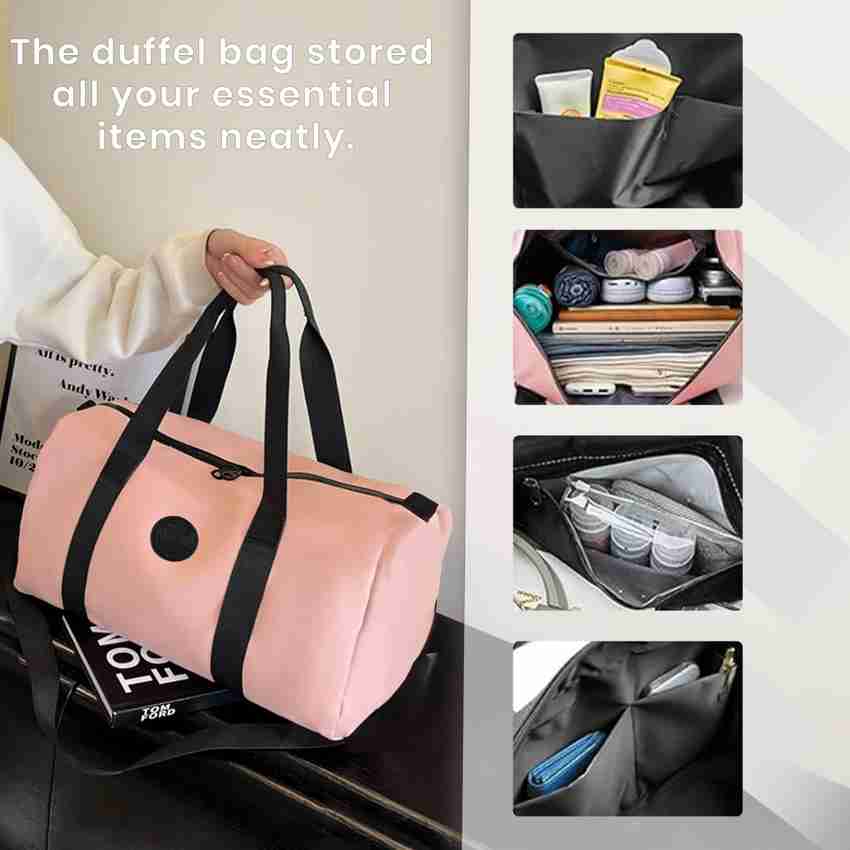 STORITE Nylon 35 cm Luggage Travel Duffle Bag for Women with Wet Pocket Trendy Stylish Duffel Without Wheels Pink Price in India Flipkart