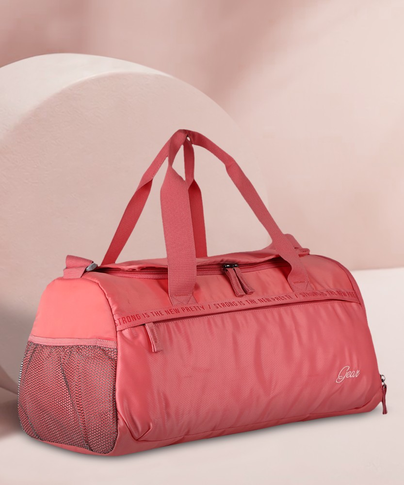 Gear SHINE ON DUFFLE WITH SHOE POCKET Gym Duffel Bag PINK GREY Price in India Flipkart