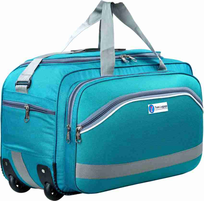 Trans (Expandable) INSTANT PLANNER DUFFLE BAG MEN WOMEN TRAVEL 22 INCH  TRAVELLING BAG Duffel With Wheels (Strolley) GREEN - Price in India