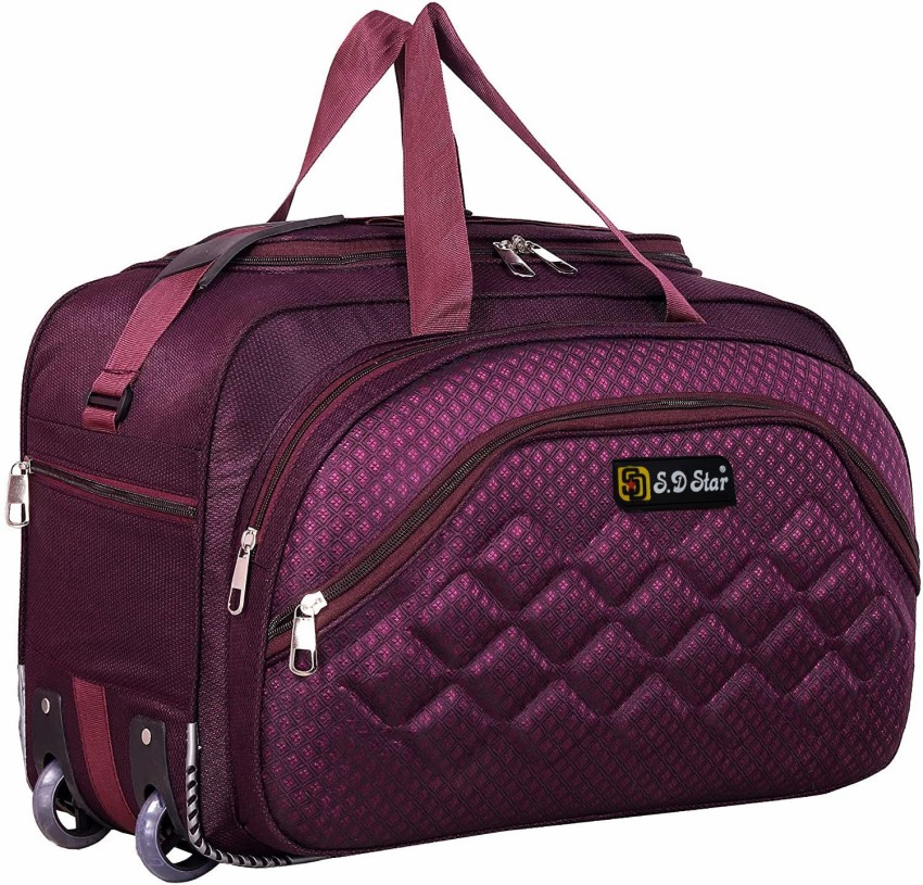 Sakshi Enterprises (Expandable) Fabric Travel Duffel Bags for Men and Women  Duffel With Wheels (Strolley) PURPLE - Price in India