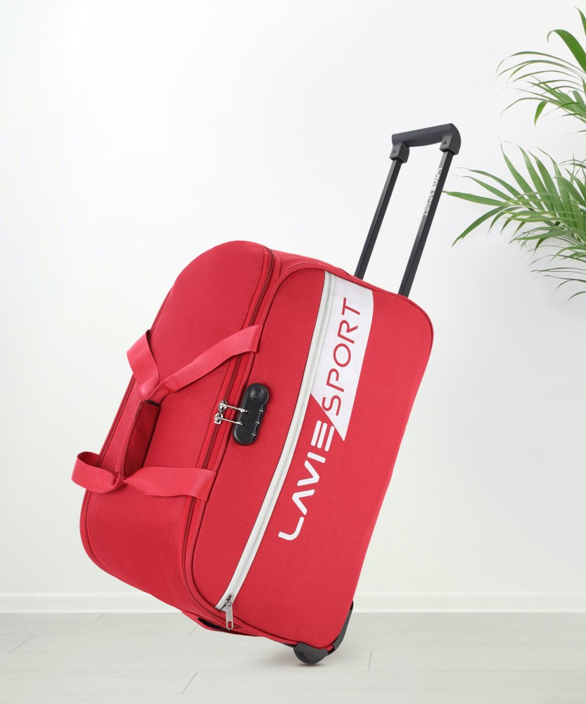 Lavie Sport 20 inch 53 cm Camelot Travel Wheel Duffle Bag Duffel With Wheels Strolley Red Price in India Flipkart