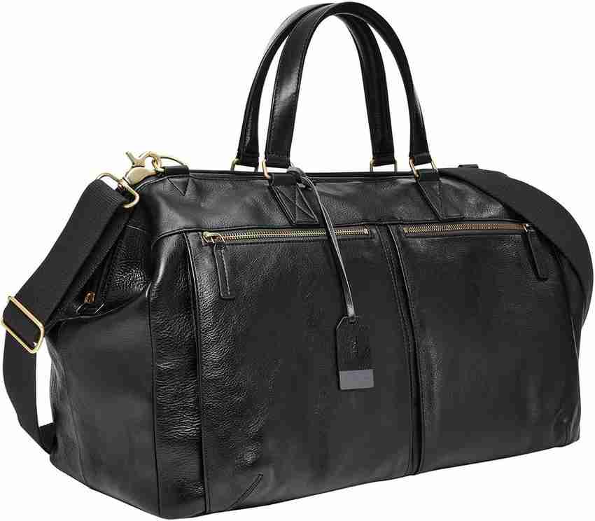 Fossil leather online weekender bag