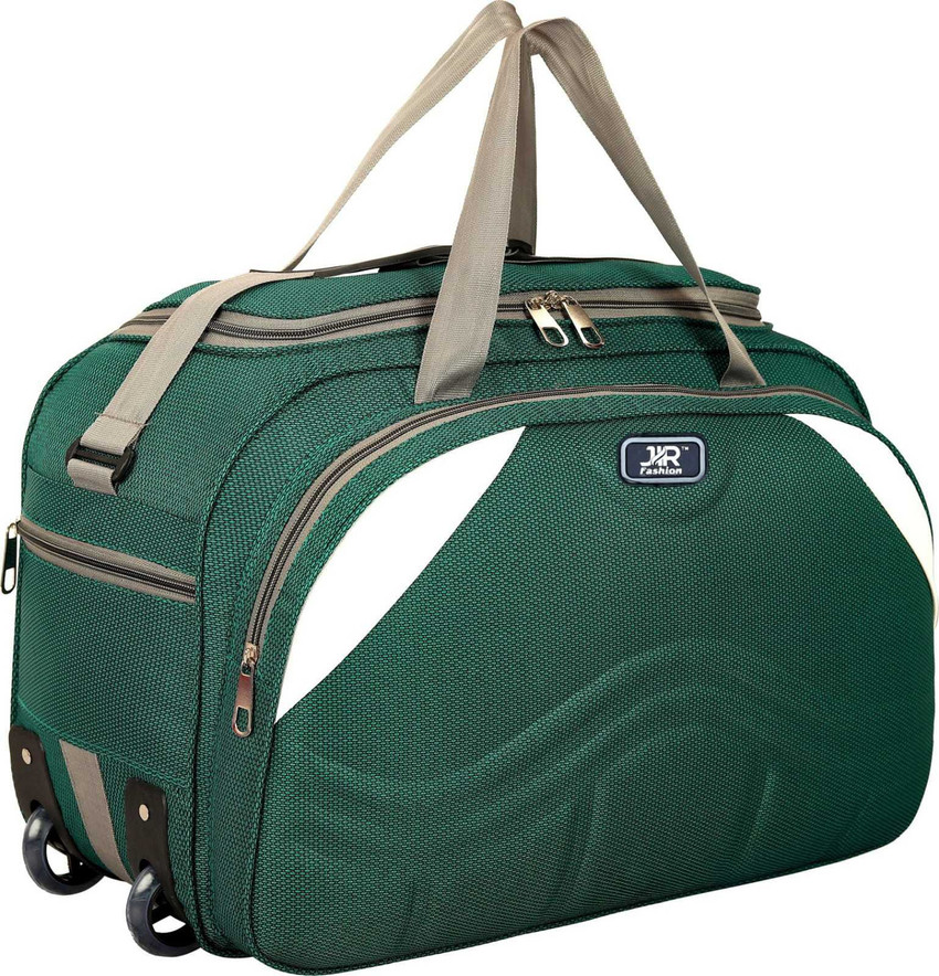 JIRFASHION Expandable Waterproof Polyester Lightweight Travel Duffel Bag for men and women Green Duffel With Wheels Strolley GREEN Price in India Flipkart