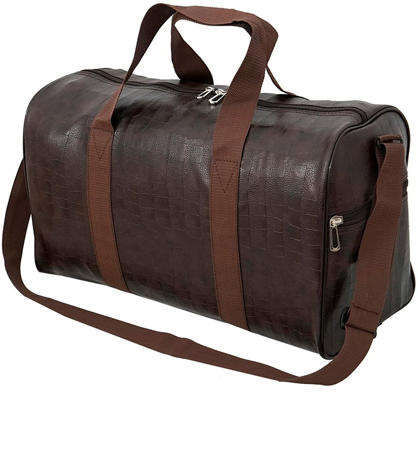 Pu leather duffle store bag
