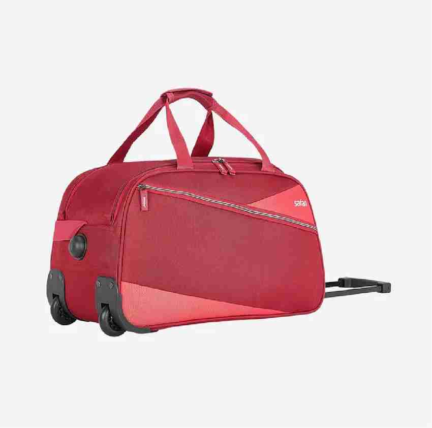 SAFARI Buzz Small Rolling Duffle Bag Red Duffel With Wheels
