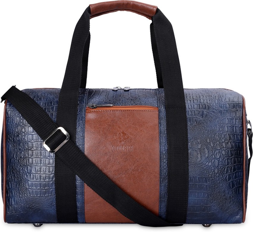 Leather discount travel duffle