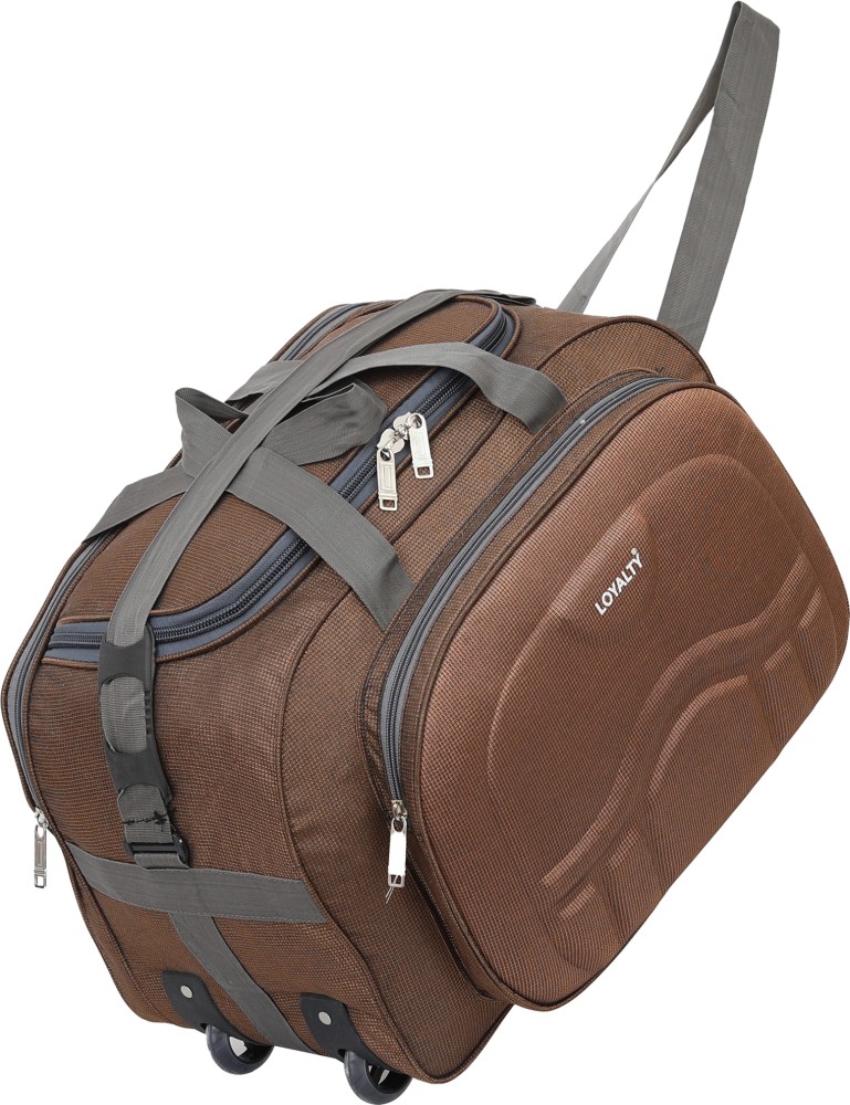 Mumbai Tourister 50 L Strolley Duffel Bag - Waterproof With Wheels - Brown  - Regular Capacity