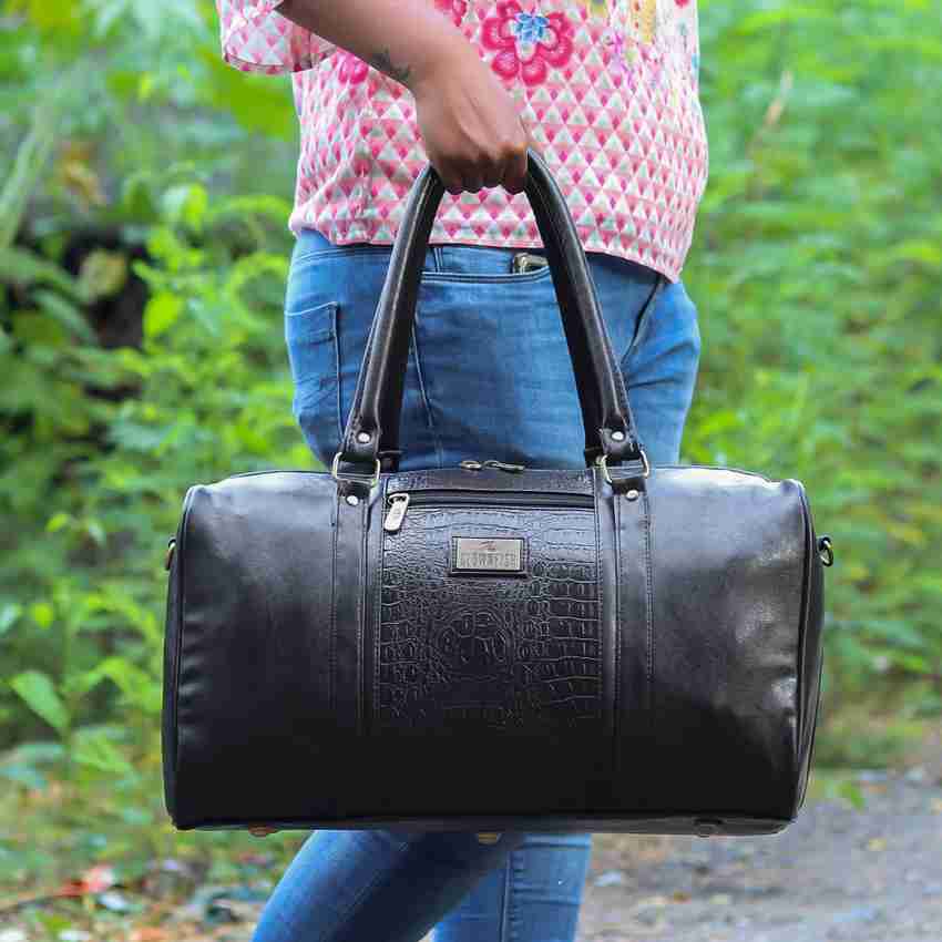 Faux leather duffle bag new arrivals