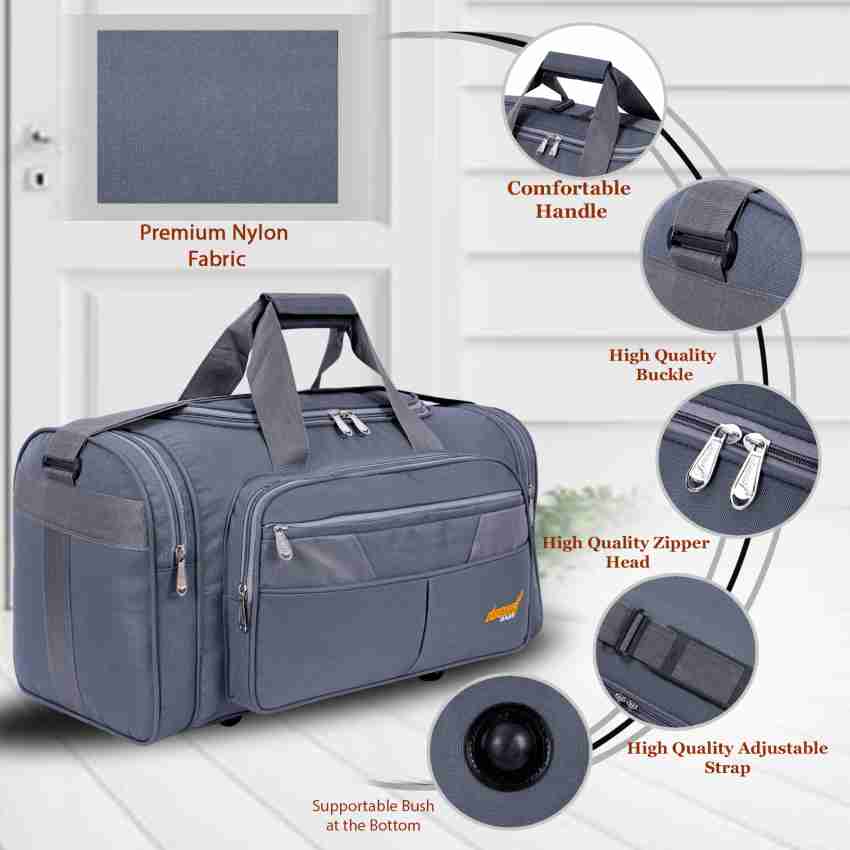 maa creation (Expandable) Travel Duffle Bag For Women, Small Travel Bag  (Grey) Duffel Without Wheels Gray - Price in India