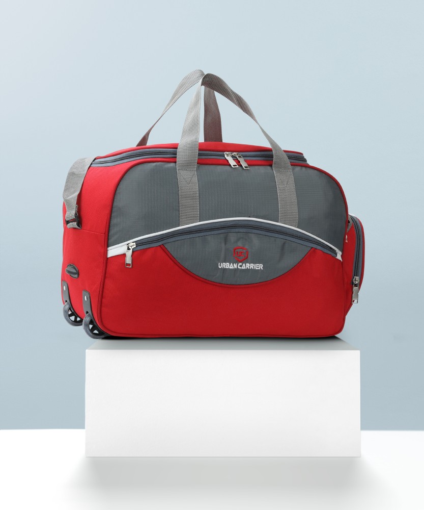 Smartlook (Expandable) Duffel and luggage bag and travel bag-65L Duffel  With Wheels (Strolley) RED - Price in India