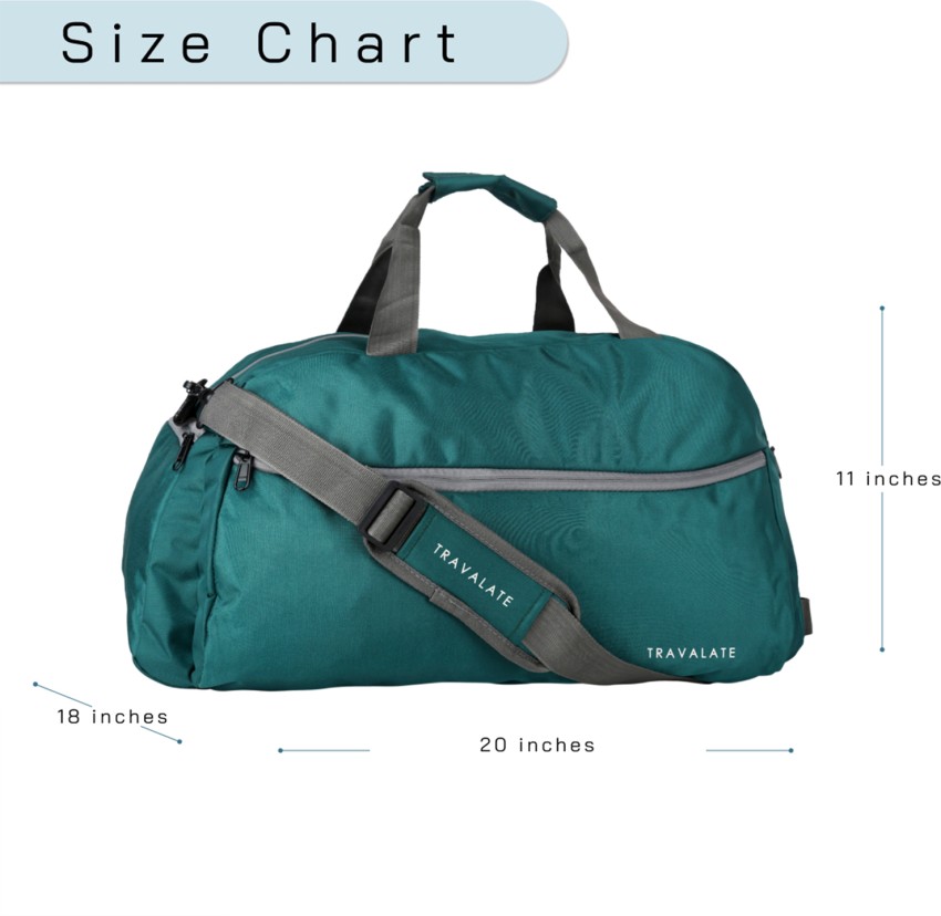 Travalate 20 Inch Turquoise Travel Duffle / Weekender Bag/ Luggage Bag  large Polyester Duffel Without Wheels Blue Turquoise - Price in India