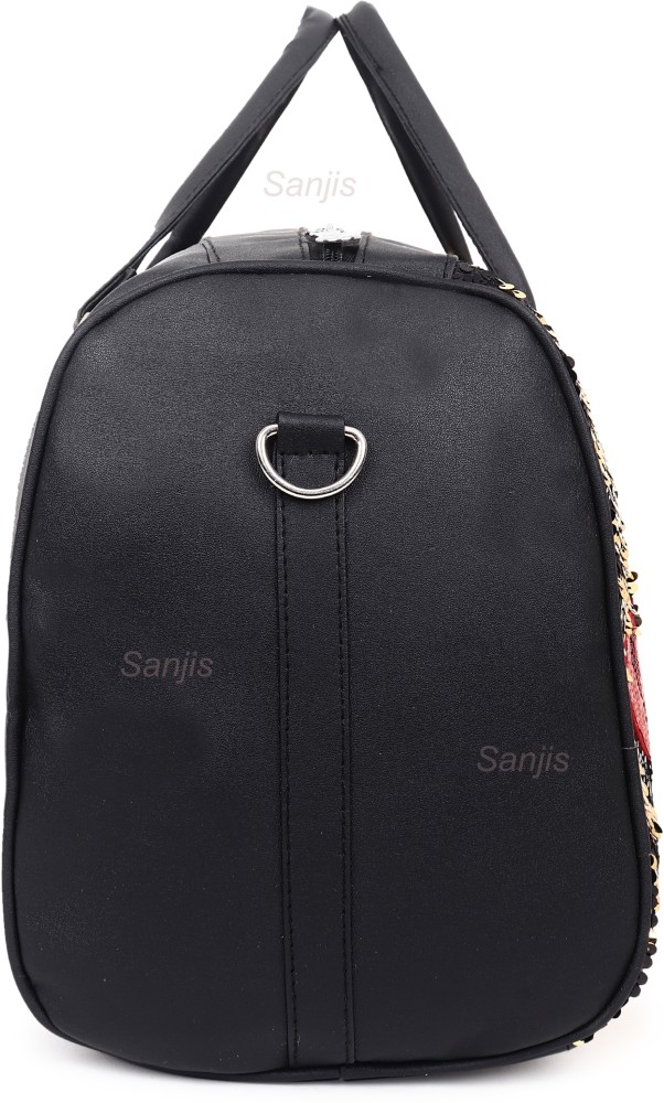 Buy Sanjis Enterprise Beaded rexin/PU Leather Cute Trendy Duffle Bag  Handbag Overnight Weekender Travel Bag Purse Fancy Gym Tote Workout Bag for  Women, Men (White) at .in