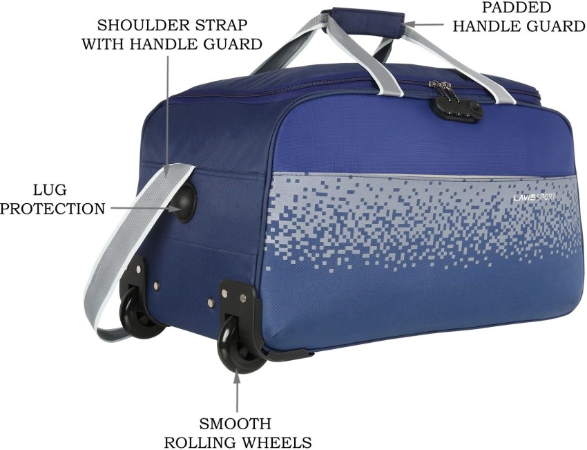 Lavie Sport Cabin Size 45 Litres Pixel Wheel Duffle Travel Bag| Luggage Bag | 2 Wheel Travel Duffle Bag