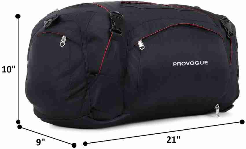 PROVOGUE Expandable 45 L Convertible 3 in 1 Duffel Bag cum Backpack 35 L Laptop Backpack Combo Duffel Without Wheels Black Price in India Flipkart