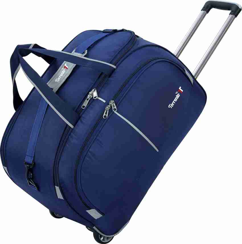 TORRENTO Expandable 65L Trolley Luggage Bags For Men Women Travel Duffel cabin With Wheel Duffle Bag Duffel With Wheels Strolley BLUE GREY Price in India Flipkart